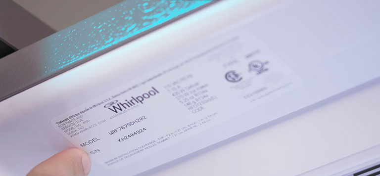 Find the Model Number of Your Whirlpool Refrigerator