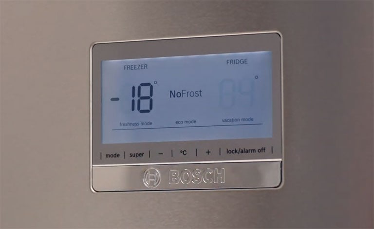 Temperature Control Settings on Bosch Refrigerator