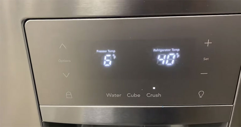 Temperature Control Settings on Frigidaire Refrigerator