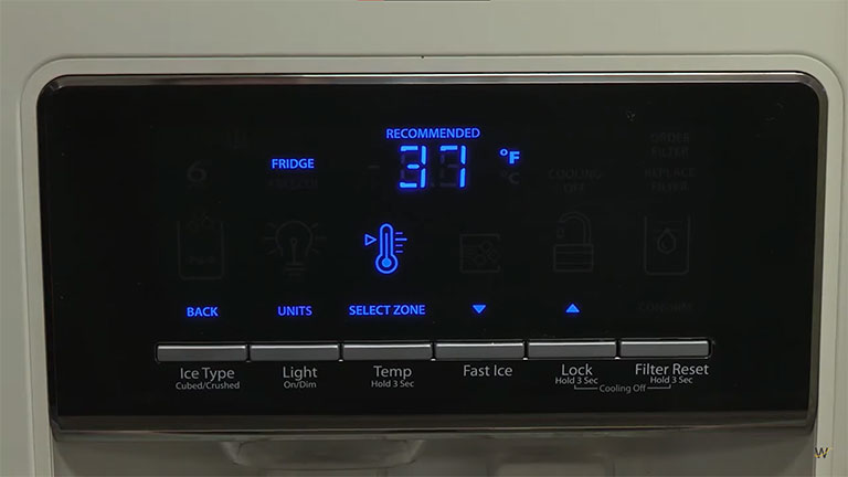 Temperature Control Settings on Maytag Refrigerator